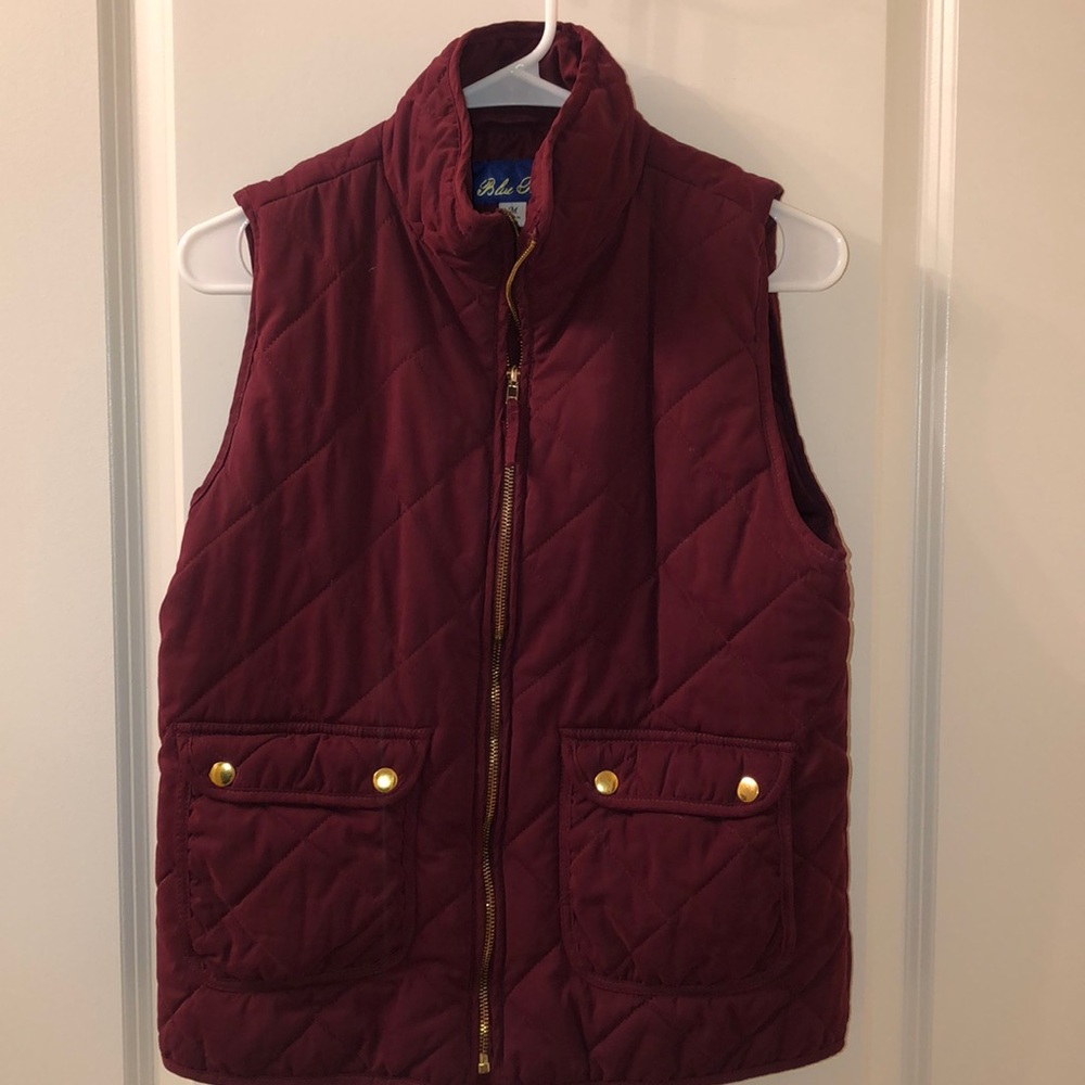 Francesca’s Brand M Maroon Vest - Gold Accents.
